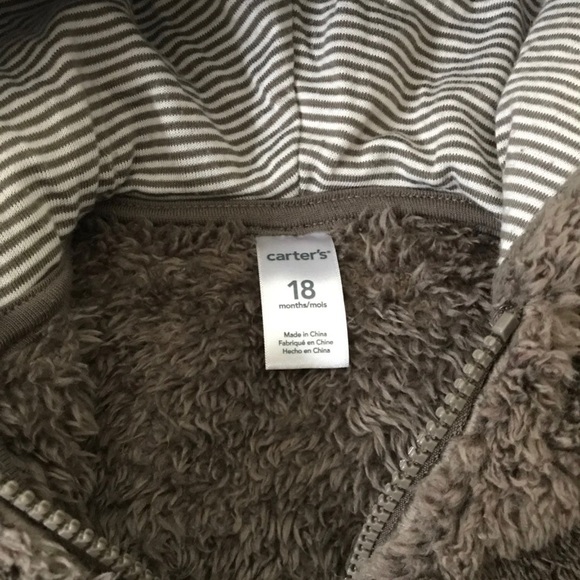 Carter’s 18M Baby Bear Fleece Jacket - Picture 3 of 4